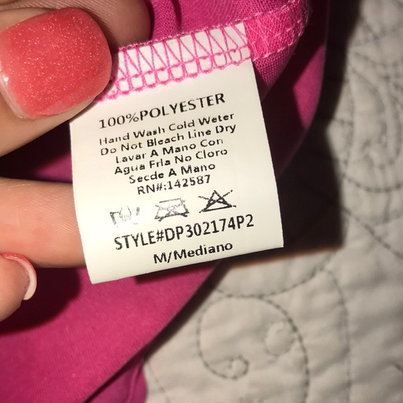 Neon Pink front-zip romper with pockets - Picture 3 of 4